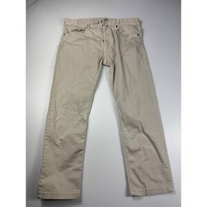 Pedro del Hierro‎ Beige Jeans Casual Pants Straight Leg Comfort Size 32x25